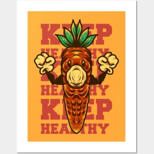 keep healthy carrot Posters and Art